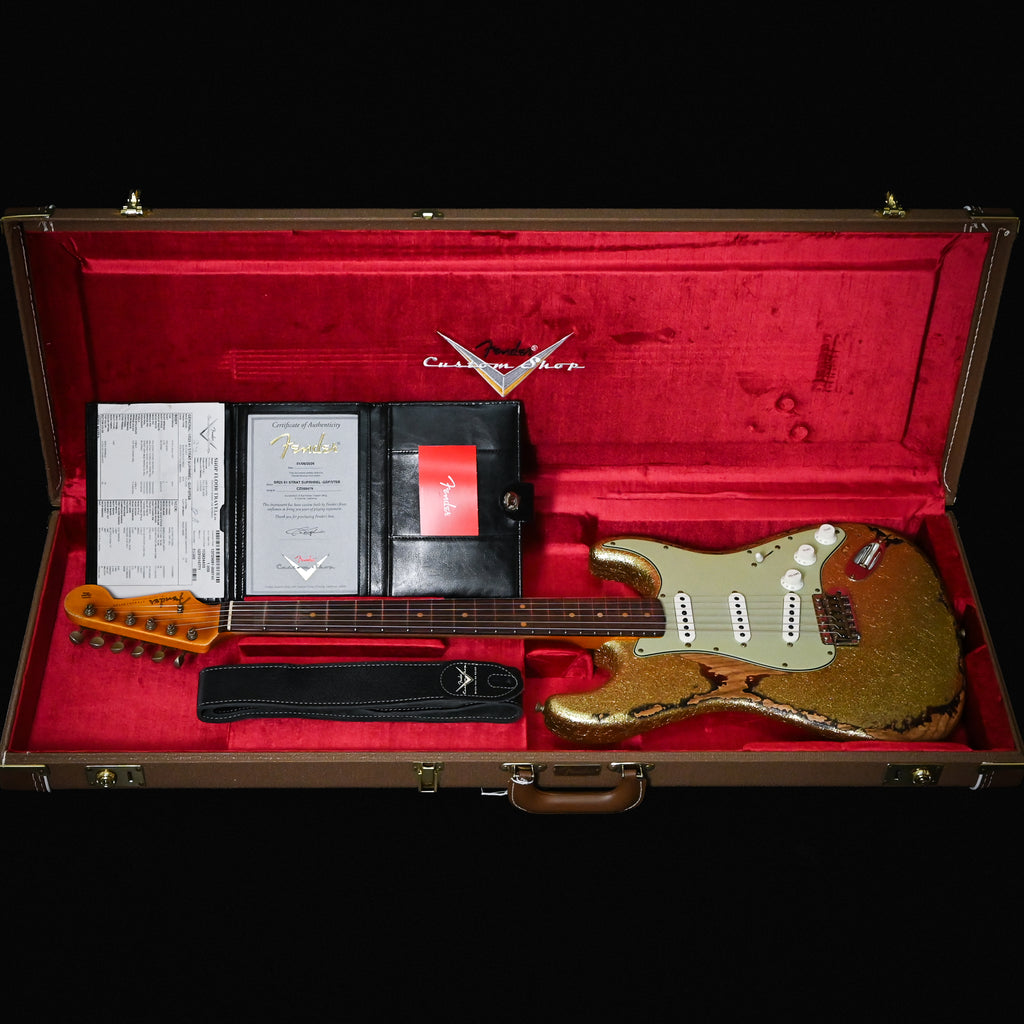 Fender Custom Shop '61 Stratocaster Super Heavy Relic- Gold Sparkle/ 3 Color Sunburst 2026 (CZ588479)