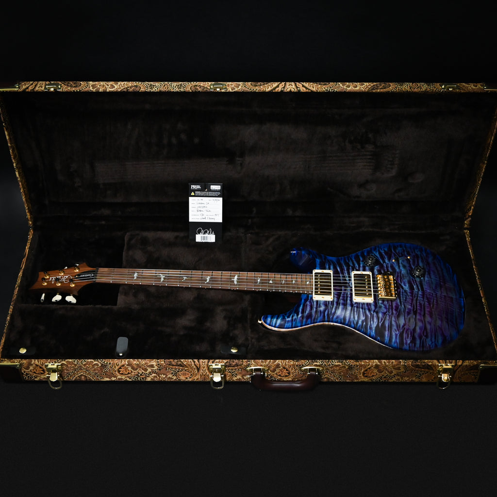 PRS Custom 24 Wood Library w/ 10-Top, Brazilian Rosewood, & 58/15 LT Pickups- Violet Blue Burst 2026 (0423892)