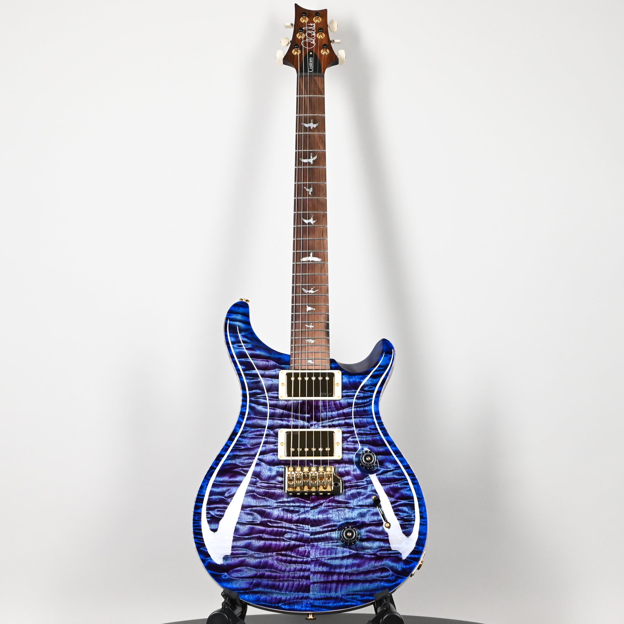 PRS Custom 24 Wood Library w/ 10-Top, Brazilian Rosewood, & 58/15 LT Pickups- Violet Blue Burst 2026 (0423892)