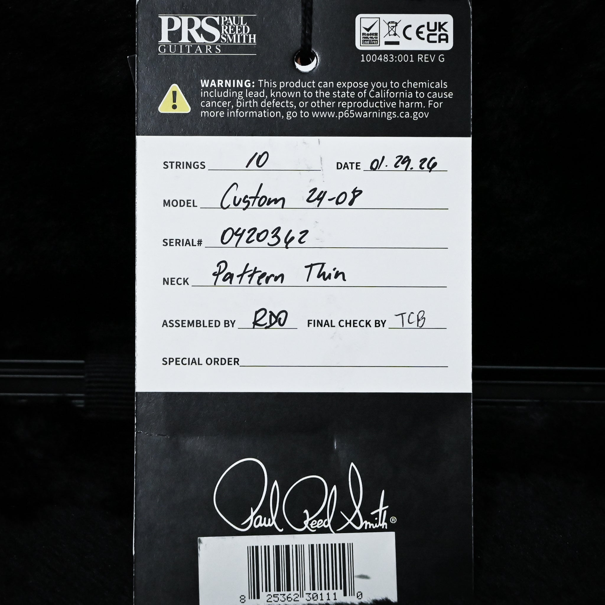 PRS Custom 24-08 Electric Guitar- Sprayer's Choice 2026 (0420362)