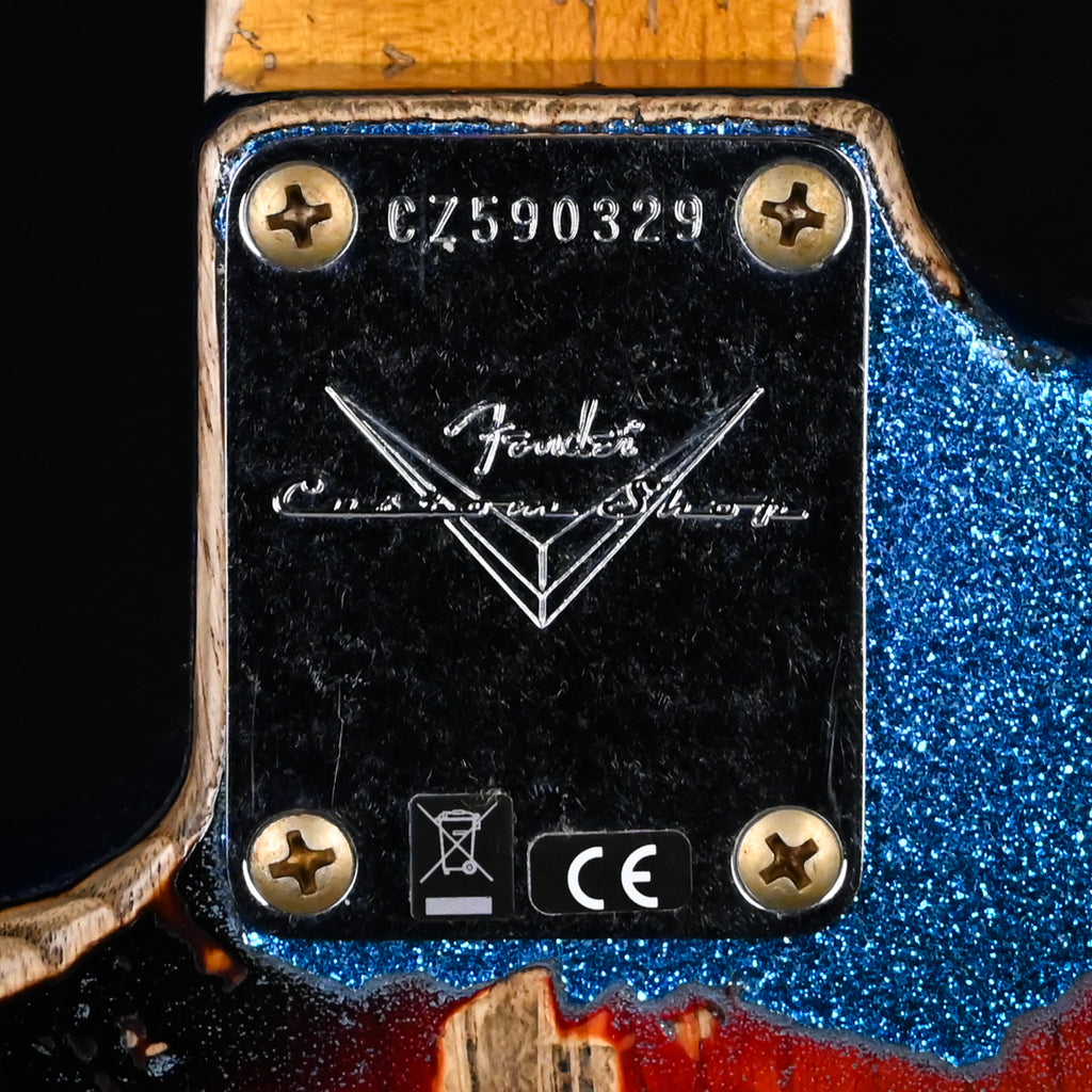 Fender Custom Shop '61 Stratocaster Super Heavy Relic- Blue Sparkle/ 3 Color Sunburst 2026 (CZ590329)