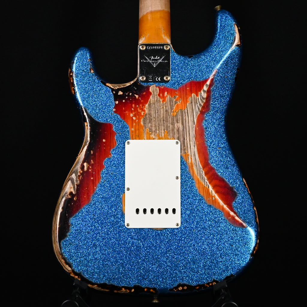 Fender Custom Shop '61 Stratocaster Super Heavy Relic- Blue Sparkle/ 3 Color Sunburst 2026 (CZ590329)