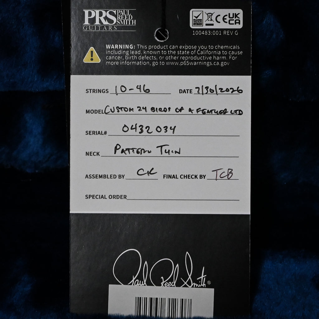 PRS Custom 24 "Birds Of A Feather" Limited Edition- Charcoal Microburst 2026 (0432034)