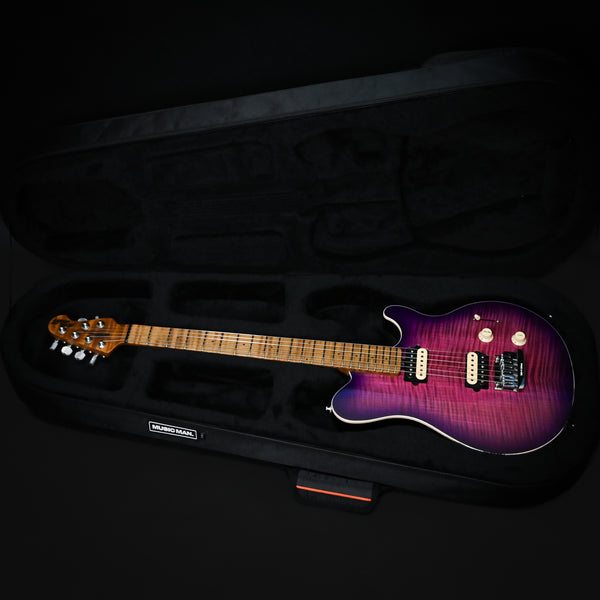 Ernie Ball Music Man Axis Super Sport Flame Top Electric Guitar- Olallieberry Flame 2024 (HO4337)