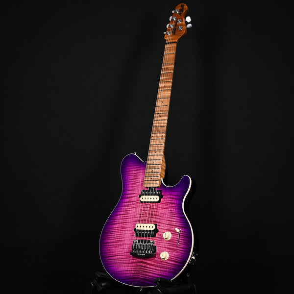 Ernie Ball Music Man Axis Super Sport Flame Top Electric Guitar- Olallieberry Flame 2024 (HO4337)