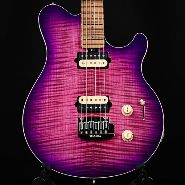 Ernie Ball Music Man Axis Super Sport Flame Top Electric Guitar- Olallieberry Flame 2024 (HO4337)