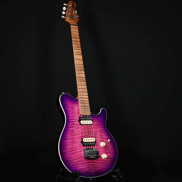 Ernie Ball Music Man Axis Super Sport Flame Top Electric Guitar- Olallieberry Flame 2024 (HO4337)