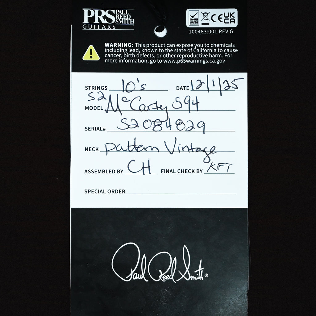 PRS S2 McCarty 594 Electric Guitar- Sprayer's Choice 2026 (S2084829)