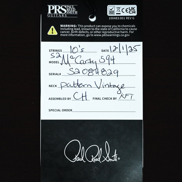 PRS S2 McCarty 594 Electric Guitar- Sprayer's Choice 2026 (S2084829)