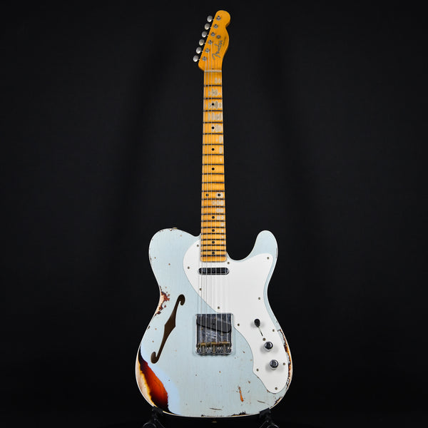 Fender Limited Edition '50s Tele Custom Thinline Heavy Relic Aged Sonic Blue Over 3 Color Sunburst (R124399)