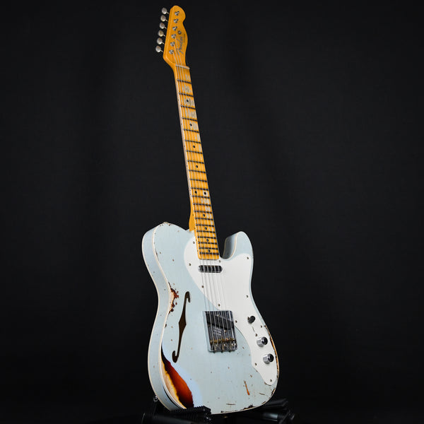 Fender Limited Edition '50s Tele Custom Thinline Heavy Relic Aged Sonic Blue Over 3 Color Sunburst (R124399)