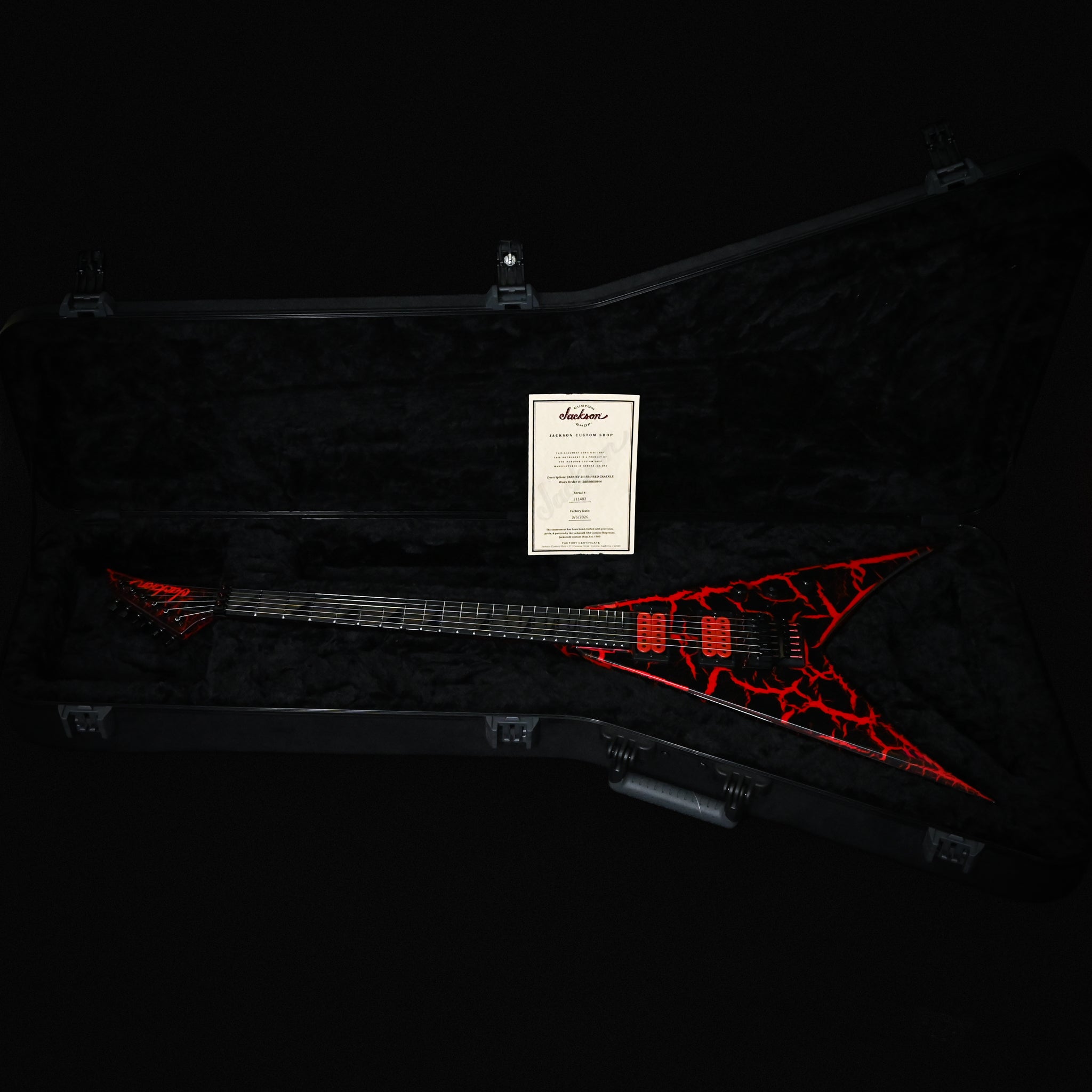 Jackson Custom Shop USA Special Edition King V Electric Guitar- Red Crackle 2026 (J11402)