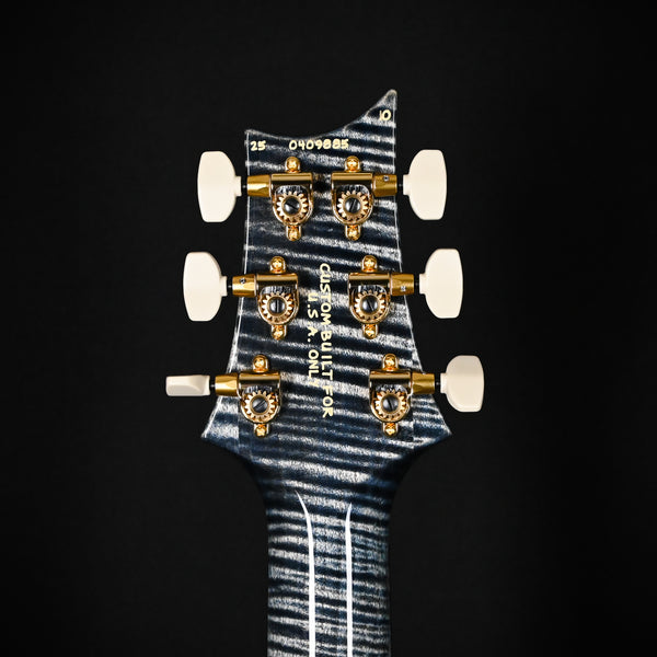 PRS Custom 24 Piezo Wood Library w/ 10-Top & DMO Pickups- Faded Whale Blue 2025 (0409885)