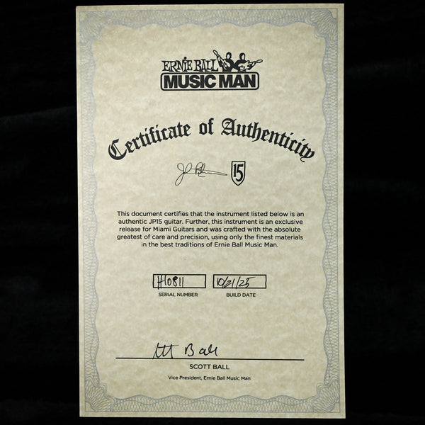 Ernie Ball Music Man JP15 John Petrucci Signature *Miami Guitar Exclusive* - Olallieberry Quilt 2025 (H10811)