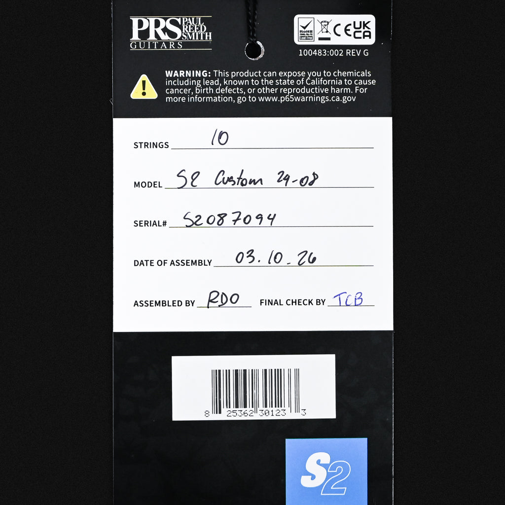 PRS S2 Custom 24-08 Electric Guitar- Sprayer's Choice 2026 (S2087094)