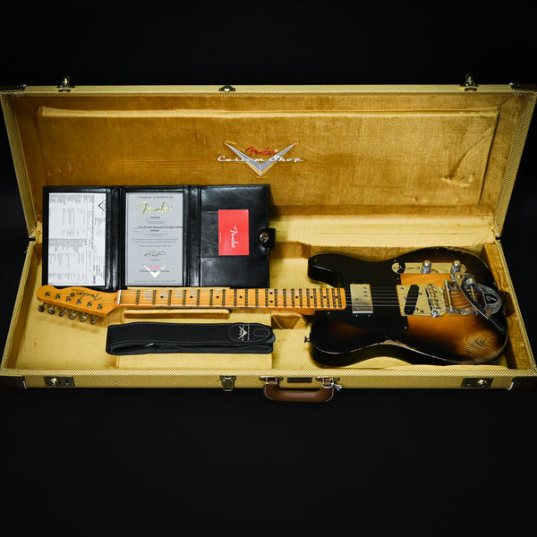 Fender Custom Shop Limited Edition CuNiFe Blackguard Telecaster w/ Bigsby, Heavy Relic- Faded Aged Wide Fade 2 Tone Sunburst (CZ584884)