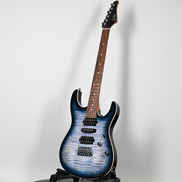 Suhr Modern Plus Electric Guitar- Faded Trans Whale Blue Burst 2025 (85681)