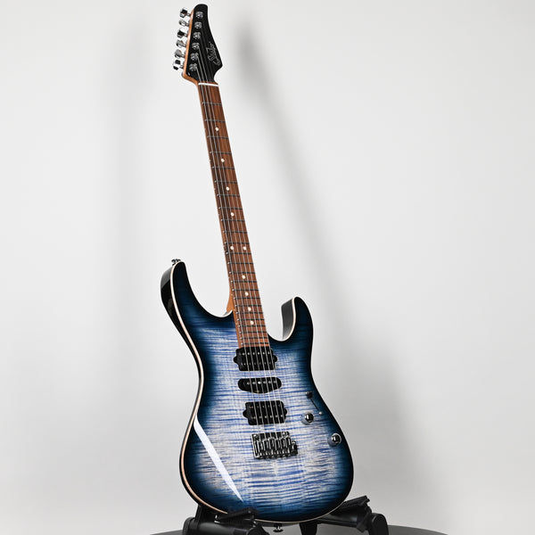 Suhr Modern Plus Electric Guitar- Faded Trans Whale Blue Burst 2025 (85681)