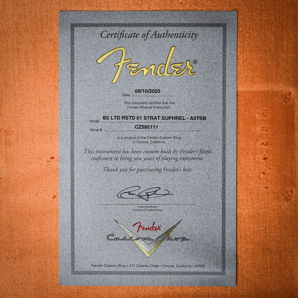 Fender Custom Shop Limited Edition Roasted '61 Stratocaster Super Heavy Relic- Aged 3 Color Sunburst 2025 (CZ585111)