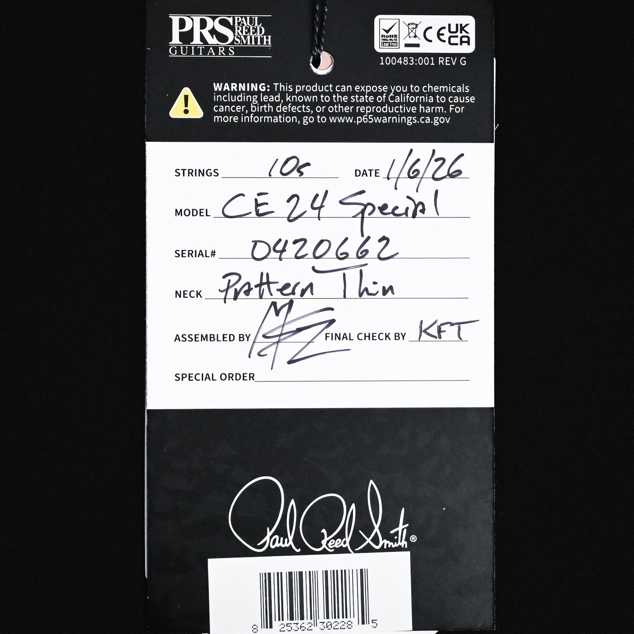 PRS CE 24 Special Electric Guitar- Sprayer's Choice 2025 (0420662)