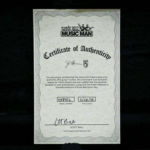 Ernie Ball Music Man JP15 Emerald Glow Roasted/Figured Maple Neck *Miami Guitar Exclusive* 2025 (H08456)
