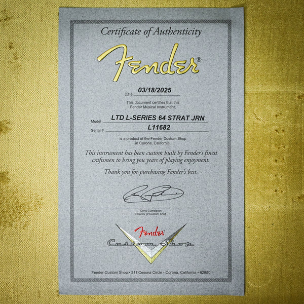 Fender Custom Shop Limited Edition L-Series '64 Stratocaster w/ HW Texas Special Journeyman- Aged Sea Foam Green 2025 (L11682)