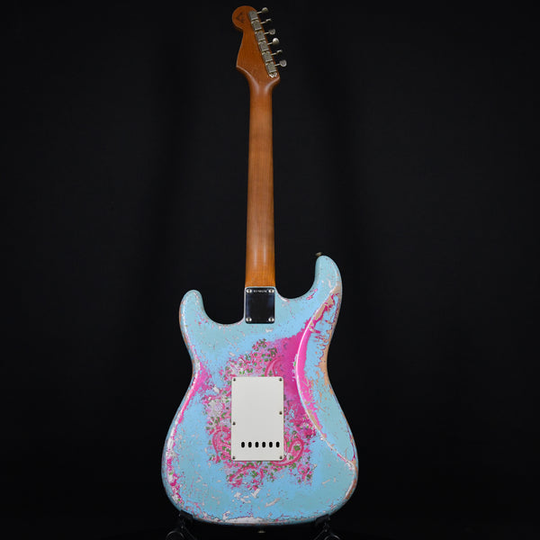 Fender Custom Shop Masterbuilt Dennis Galuszka 62 Stratocaster Super Heavy Relic Daphne Blue / Pink Paisley Brazilian Rosewood 2023 (R130520)