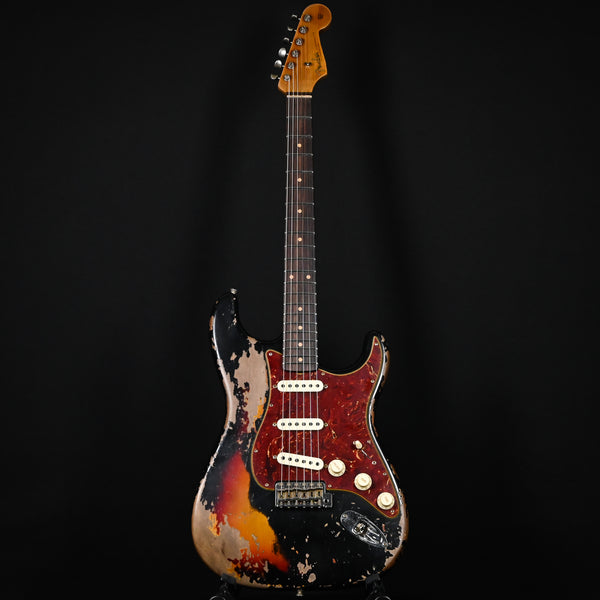 Fender Custom Shop Limited Edition Roasted '61 Stratocaster Super Heavy Relic- Aged Black/ 3 Color Sunburst 2024 (CZ581140)