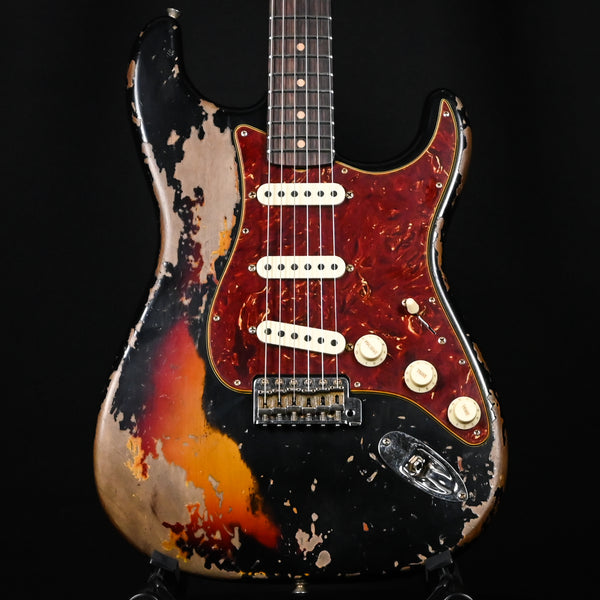 Fender Custom Shop Limited Edition Roasted '61 Stratocaster Super Heavy Relic- Aged Black/ 3 Color Sunburst 2024 (CZ581140)