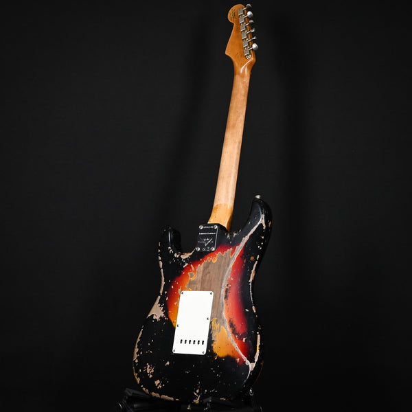 Fender Custom Shop Limited Edition Roasted '61 Stratocaster Super Heavy Relic- Aged Black/ 3 Color Sunburst 2024 (CZ581140)
