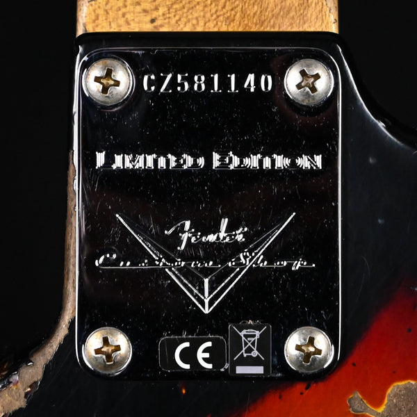 Fender Custom Shop Limited Edition Roasted '61 Stratocaster Super Heavy Relic- Aged Black/ 3 Color Sunburst 2024 (CZ581140)