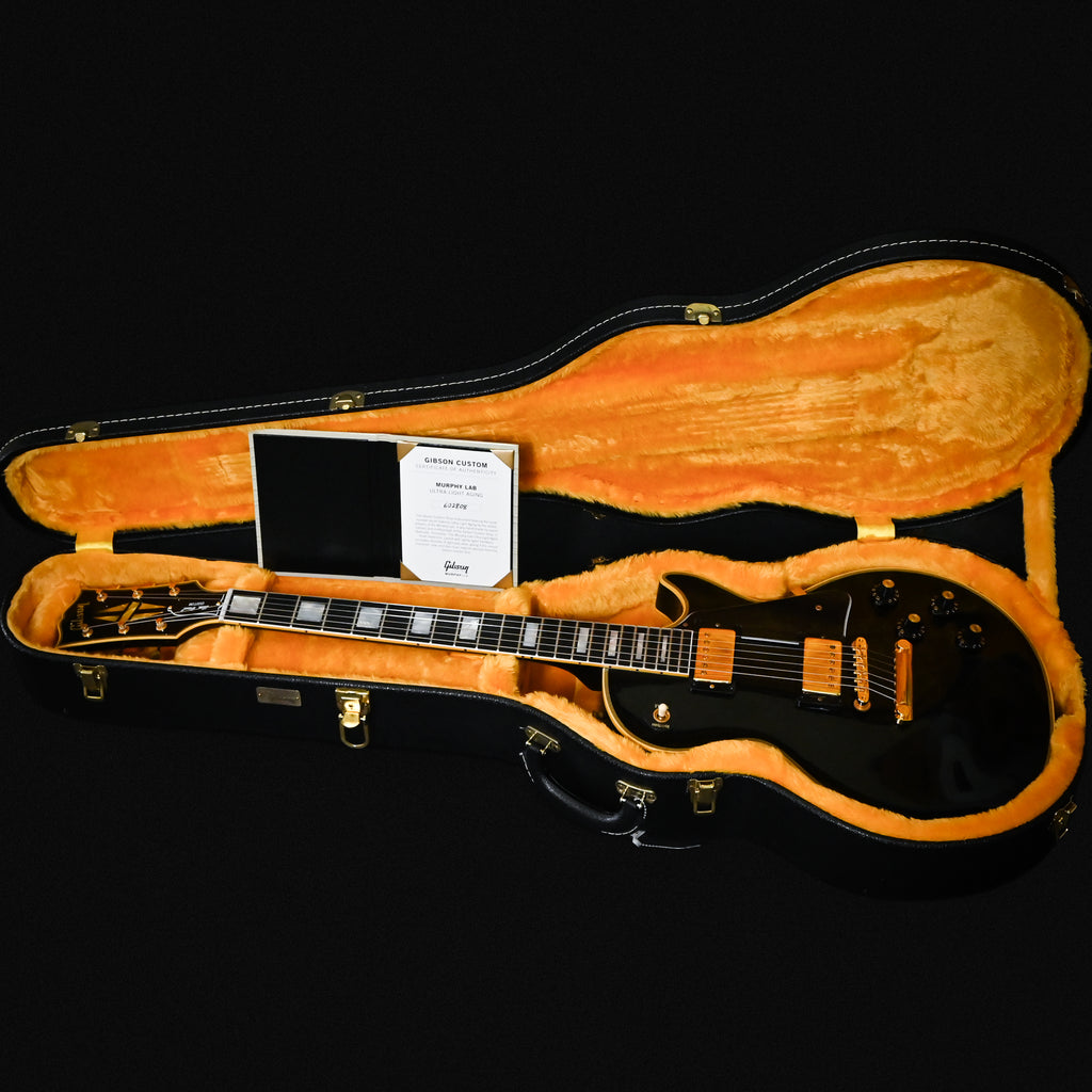 Gibson Custom 1968 Les Paul Custom Reissue w/ Gold Hardware Murphy Lab Ultra Light Aged- Ebony 2026 (602808)