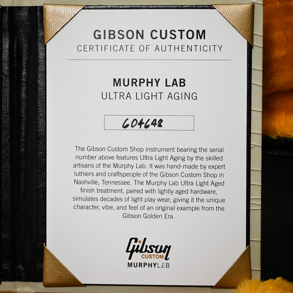 Gibson Custom 1968 Les Paul Custom Reissue w/ Gold Hardware Murphy Lab Ultra Light Aged- Ebony 2026 (604648)