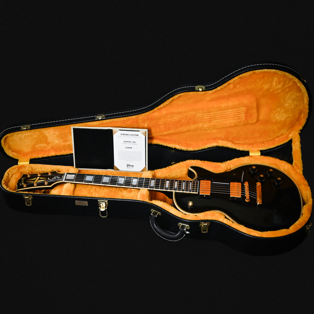 Gibson Custom 1968 Les Paul Custom Reissue w/ Gold Hardware Murphy Lab Ultra Light Aged- Ebony 2026 (604648)