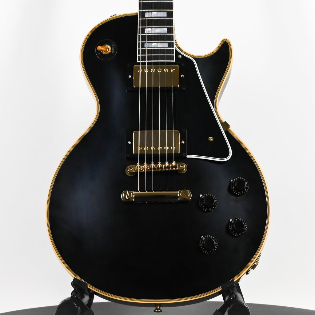 Gibson Custom 1957 Les Paul Custom Reissue w/ Gold Hardware VOS- Ebony 2025 (751936)