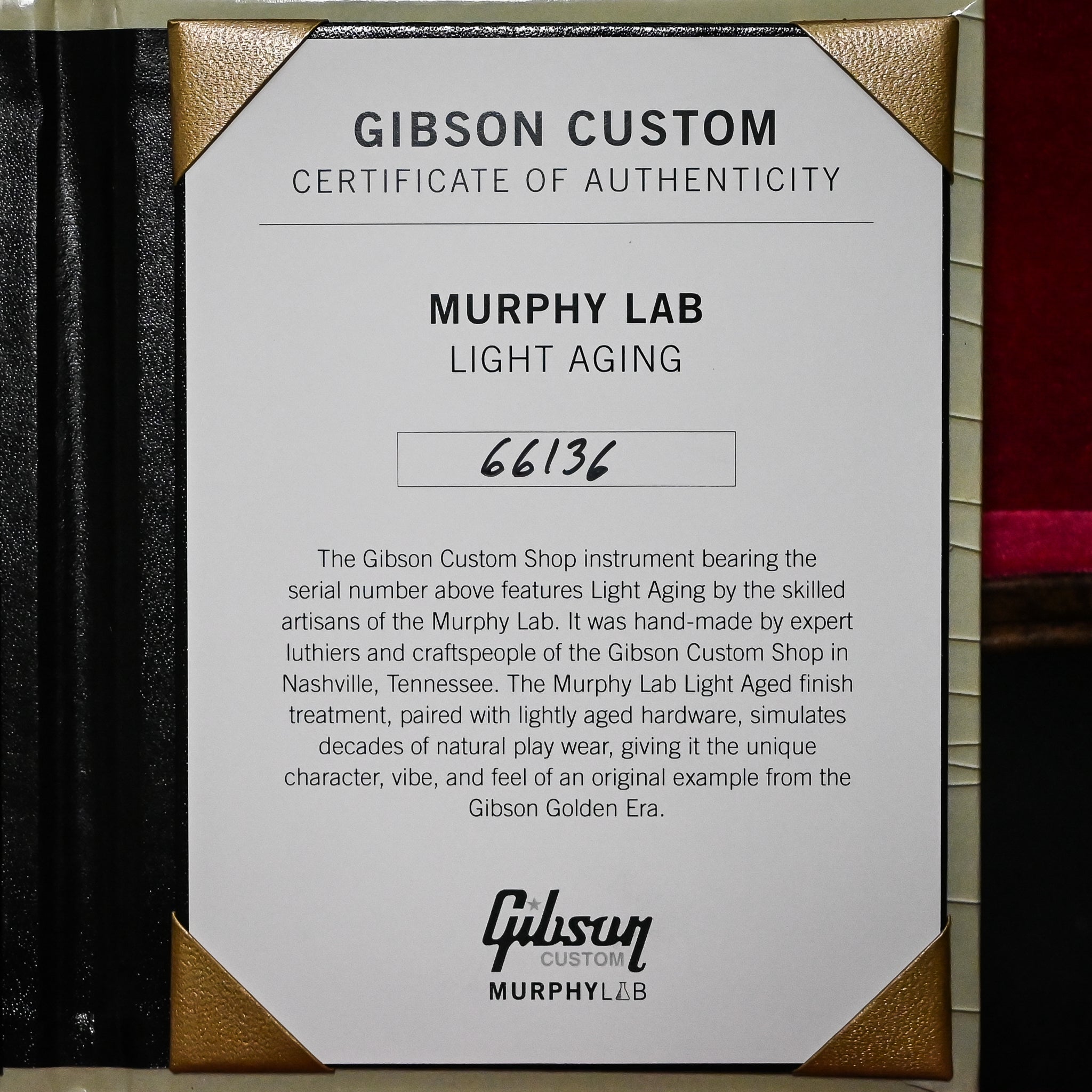 Gibson Custom 1956 Les Paul Standard All Gold Murphy Lab Light Aged- Gold 2026 (66136)