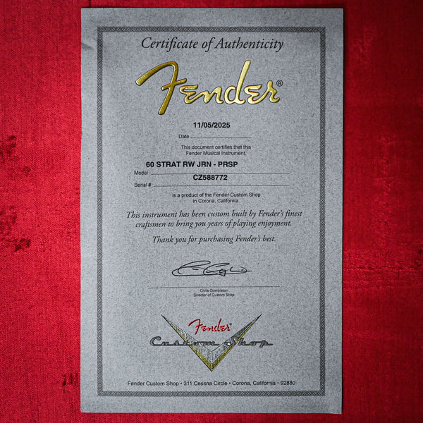 Fender Custom Shop '60 Stratocaster Journeyman- Purple Sparkle 2025 (CZ588772)