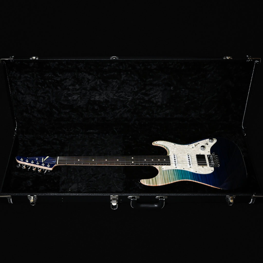 Tom Anderson Custom Drop Top Classic Electric Guitar- Blue Wipeout w/ Binding 2026 (04-30-26P)