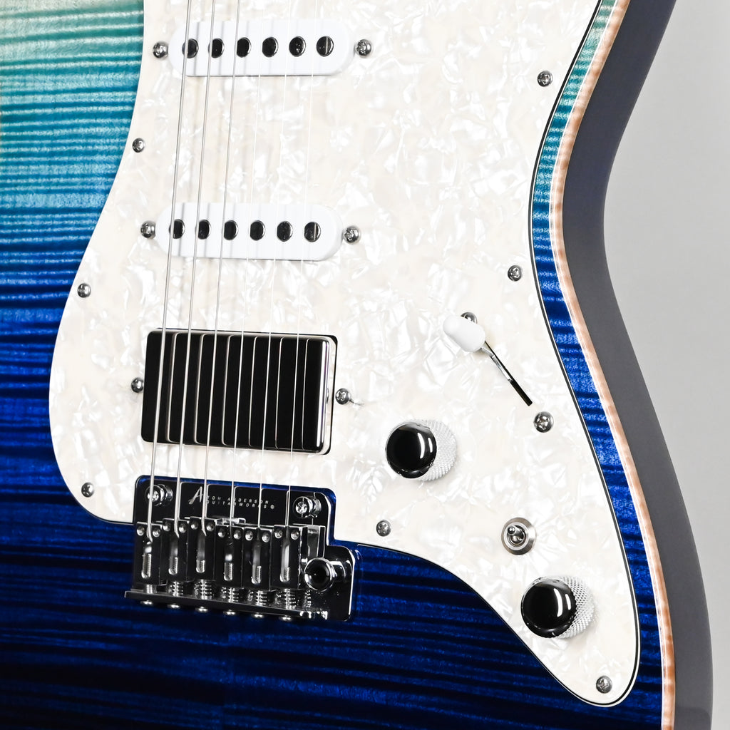 Tom Anderson Custom Drop Top Classic Electric Guitar- Blue Wipeout w/ Binding 2026 (04-30-26P)