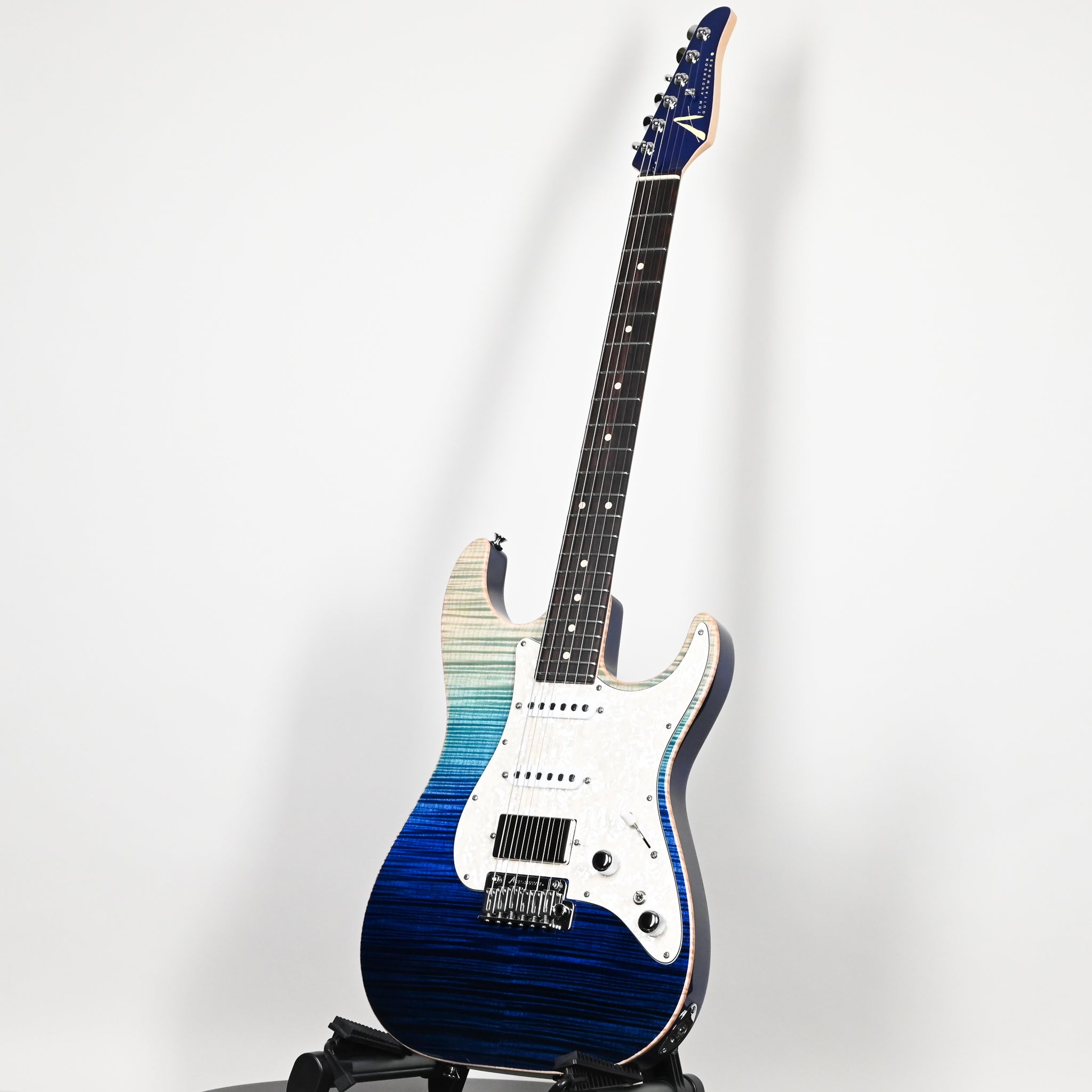 Tom Anderson Custom Drop Top Classic Electric Guitar- Blue Wipeout w/ Binding 2026 (04-30-26P)