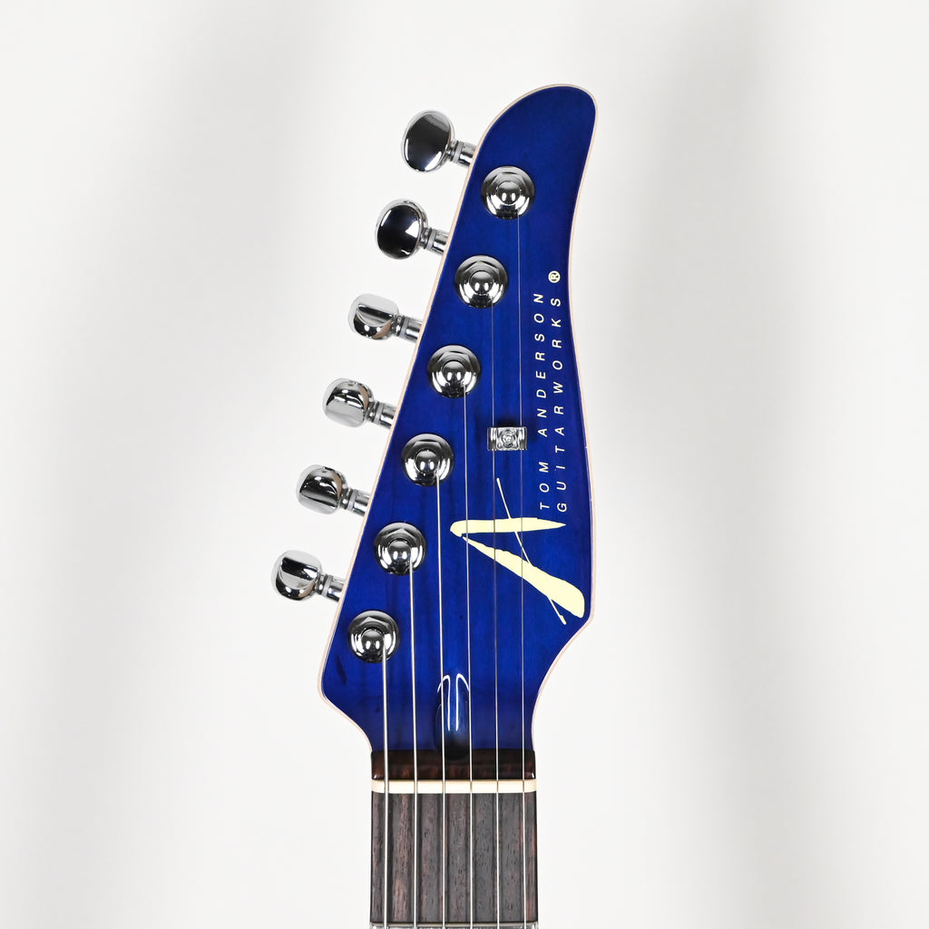 Tom Anderson Custom Drop Top Classic Electric Guitar- Blue Wipeout w/ Binding 2026 (04-30-26P)