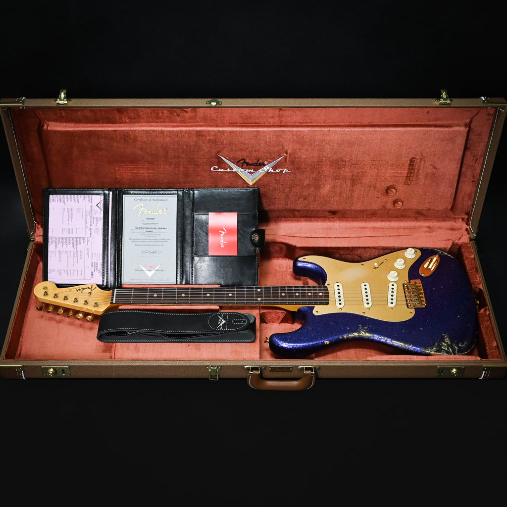 Fender Custom Shop 1962 Stratocaster w/ Gold Hardware Heavy Relic- Purple Sparkle / Black Paisley 2025 (R148652)
