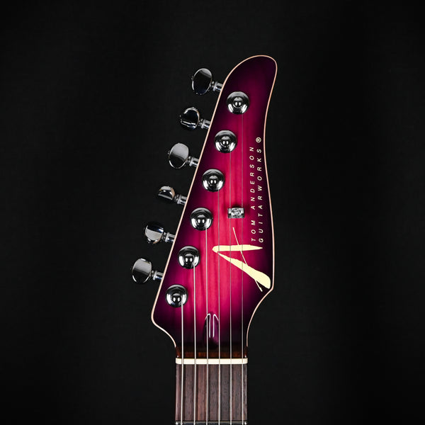 Tom Anderson Custom Drop Top Classic w/ Quilt Maple Top- Transparent Pink to Purple Burst w/ Binding 2025 (06-28-25P)