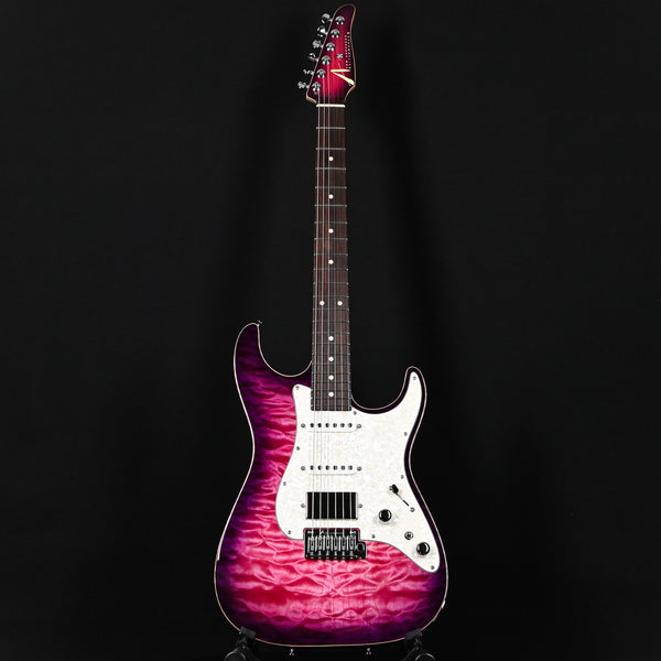 Tom Anderson Custom Drop Top Classic w/ Quilt Maple Top- Transparent Pink to Purple Burst w/ Binding 2025 (06-28-25P)