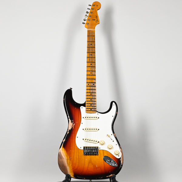Fender Custom Shop Limited Edition Red Hot Hardtail Stratocaster Heavy Relic- Faded Aged Chocolate 3 Tone Sunburst 2025 (CZ586164)
