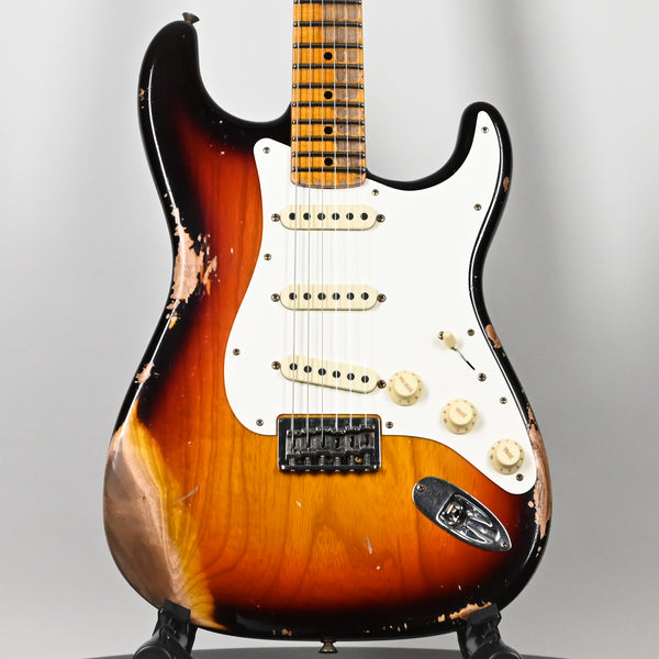 Fender Custom Shop Limited Edition Red Hot Hardtail Stratocaster Heavy Relic- Faded Aged Chocolate 3 Tone Sunburst 2025 (CZ586164)