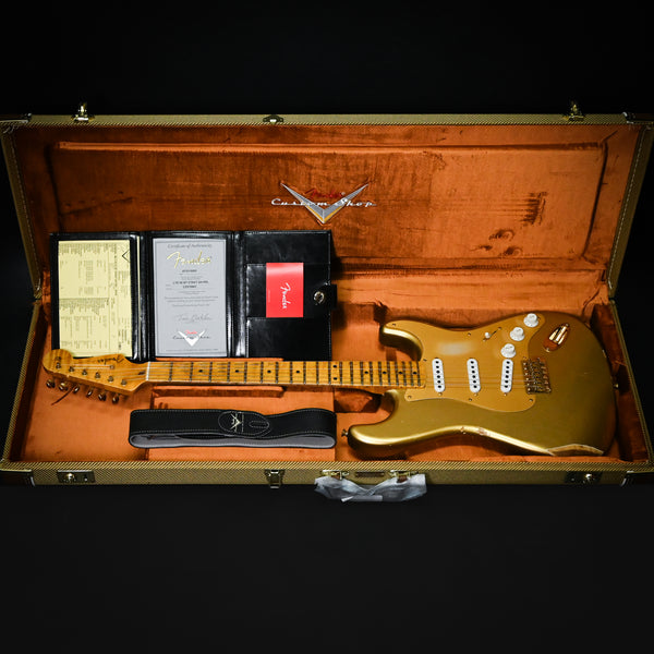 Fender Custom Shop Limited Edition '55 Bone Tone Stratocaster w/ Gold Hardware Relic- Aged HLE Gold 2024 (CZ570903)