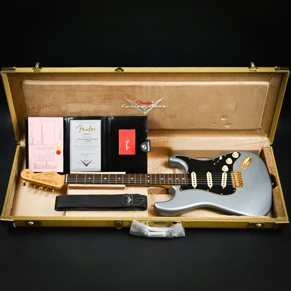 Fender Custom Shop Limited-Edition '65 Dual-Mag Strat Journeyman Relic - Aged Blue Ice Metallic (CZ571481)