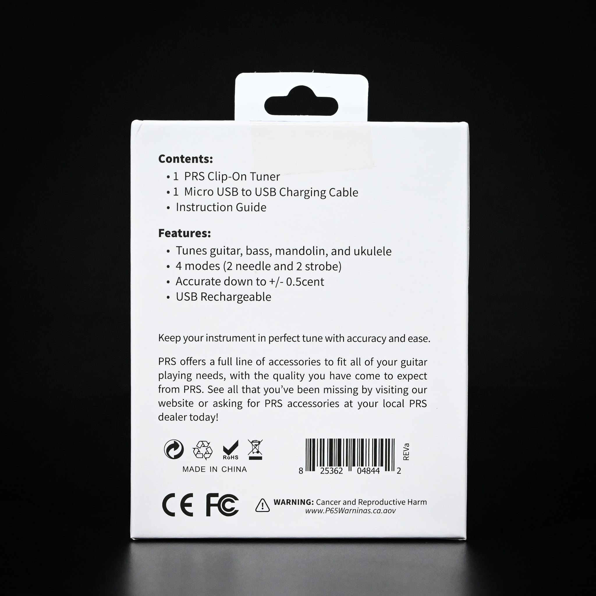 PRS Rechargeable Clip-On Headstock Tuner