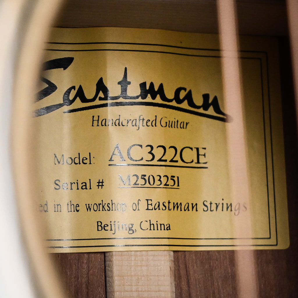 Eastman AC322CE Grand Auditorium Acoustic-Electric Guitar- Natural 2026 (M2503251)